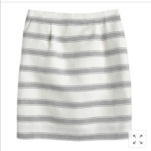 J Crew Salon mini striped silk skirt with tags